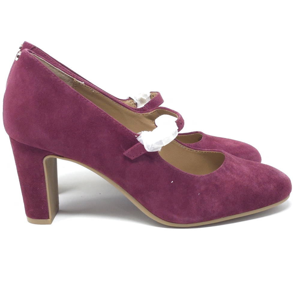 Giani Bernini Valerieel Wine Suede Mary Jane Pumps Size 8.5M - Picture 4 of 11